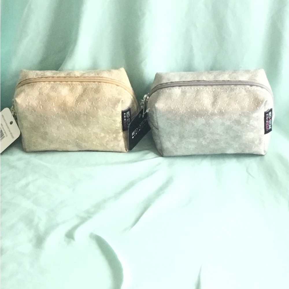 Red Stone Beauty Set Of Two Multi Purpose Bags NWT